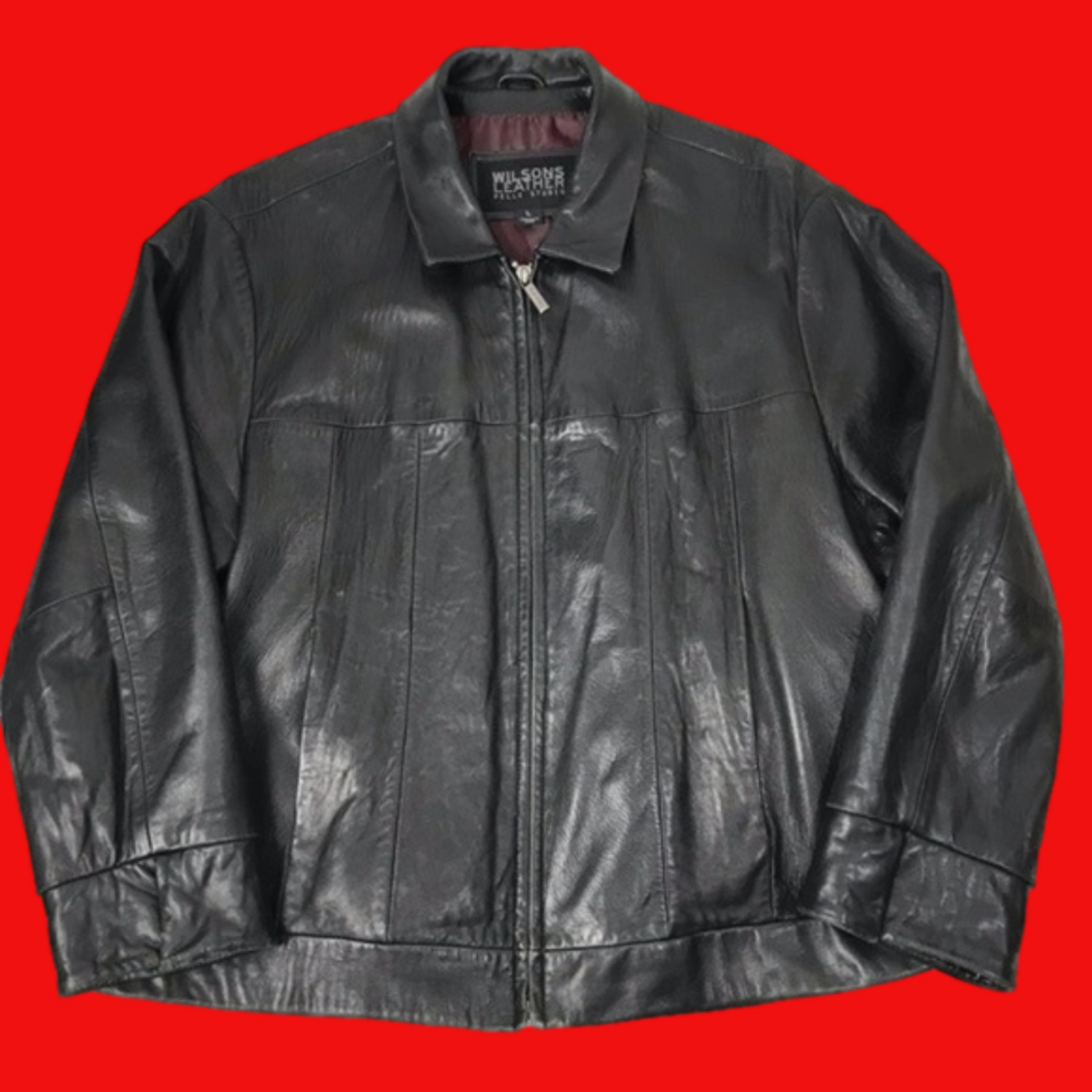 Wilson’s Leather Pelle Studio BUTTER-SOFT JACKET Large Black Full Zip Lined